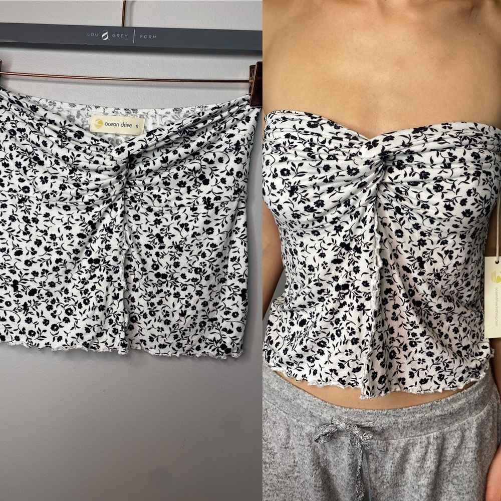 NWT Ocean Drive Floral Tube Top